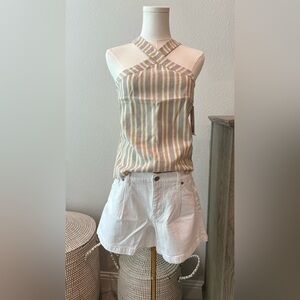 New Antonio Melani Linen Blend Halter Top